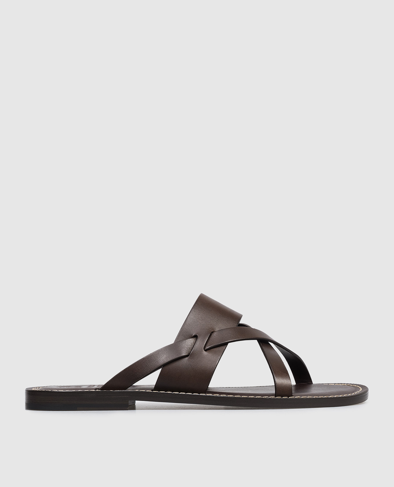 

Brown leather flip-flops Brunello Cucinelli