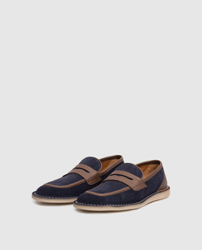 Dolce&Gabbana Blue suede loafers A50744A0084