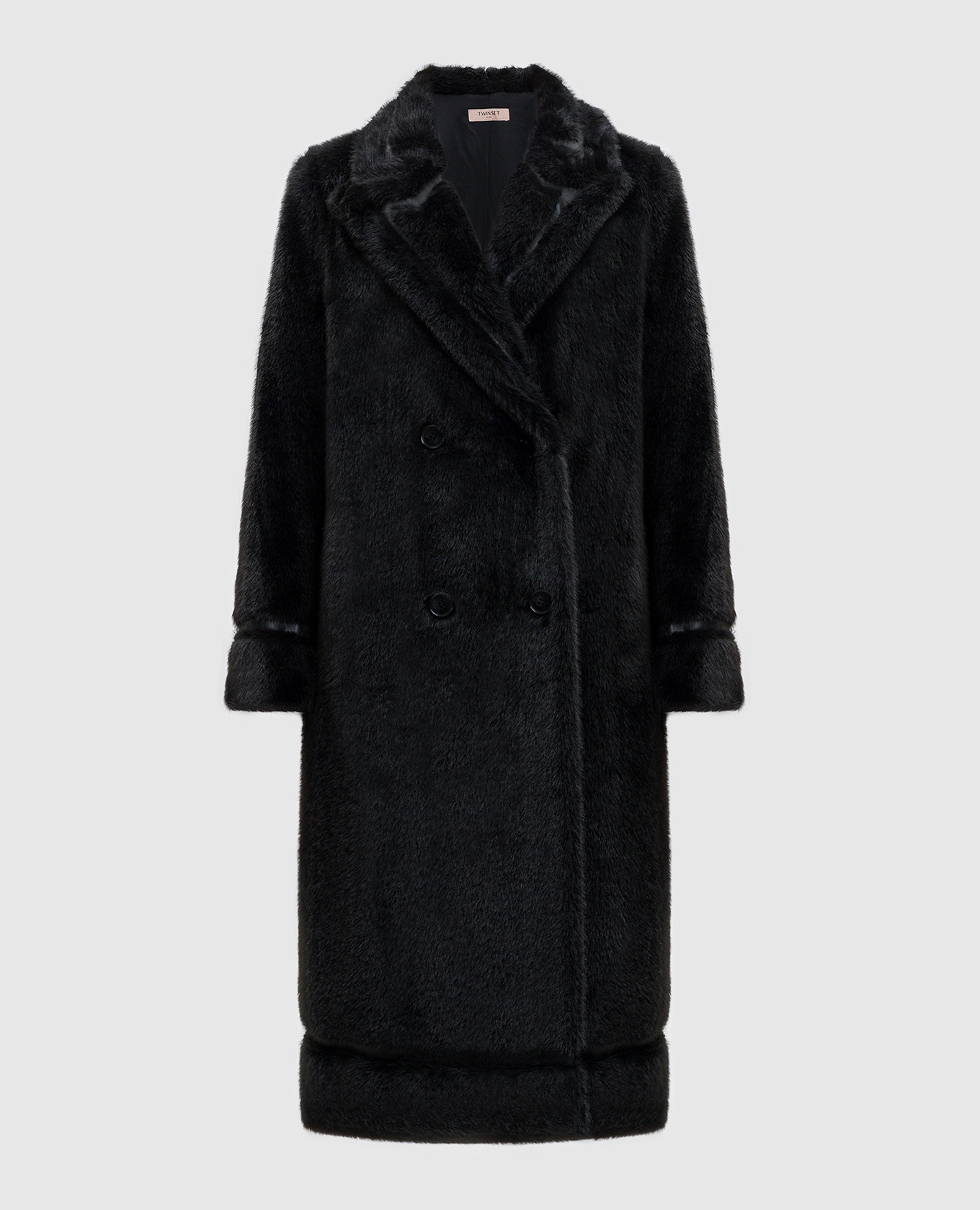 

Black double-breasted coat Twinset