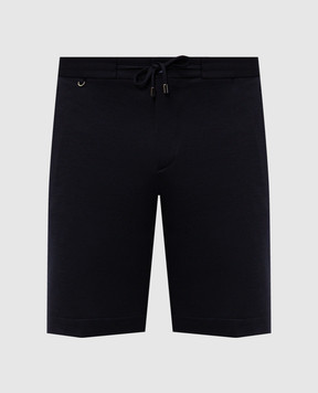 Stefano Ricci Navy blue wool and silk shorts M1T6100332CM10HA