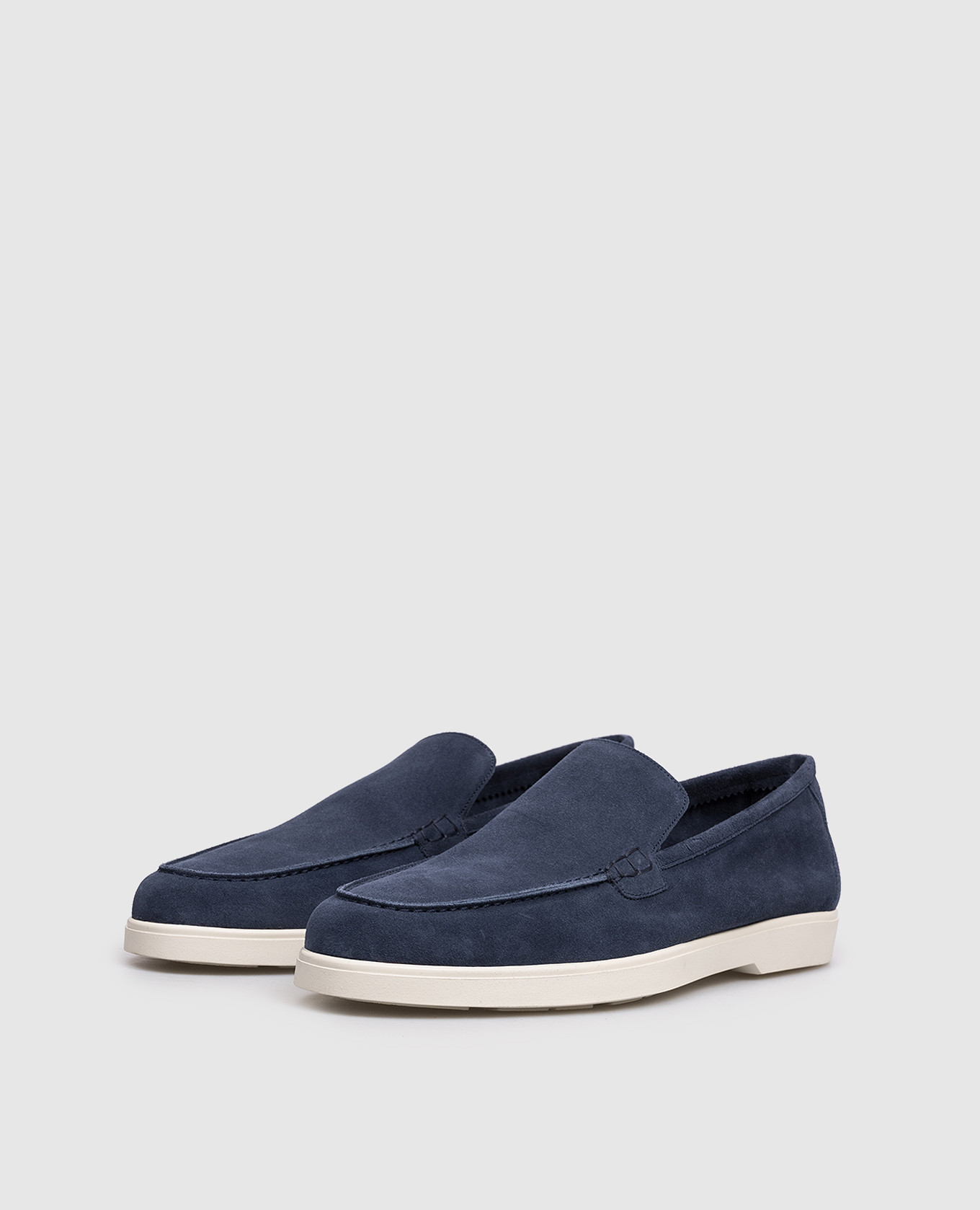 

Cezanne blue suede loafers MooRER