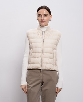 Peserico Beige vest with chain A03457F056957G