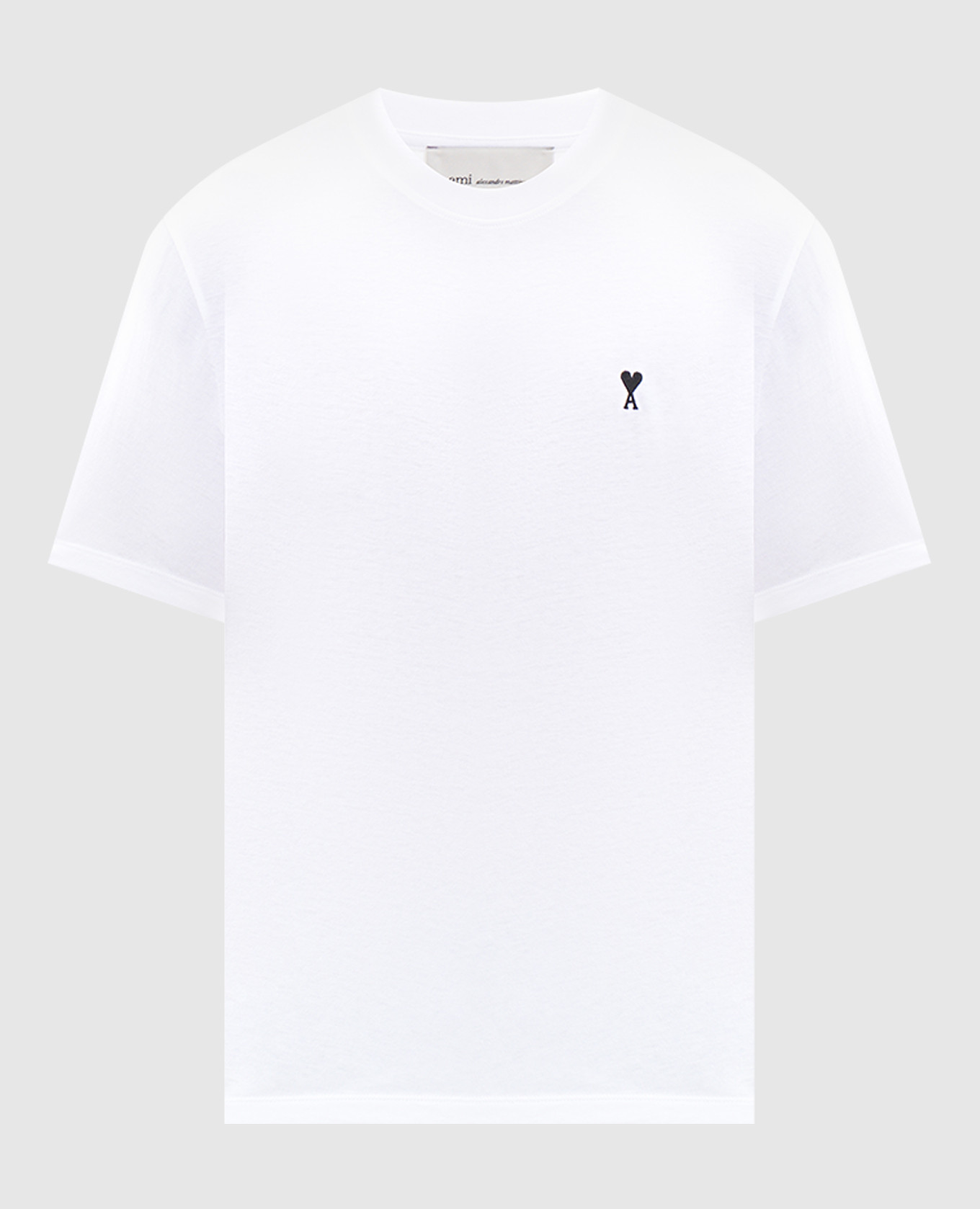 

White T-shirt with contrasting embroidered logo Ami Paris