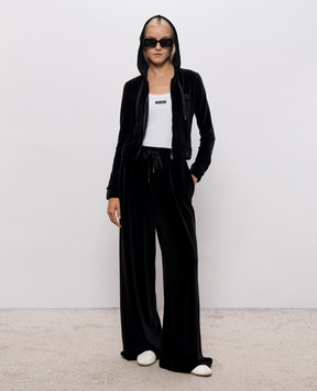 Dolce&Gabbana Black velour sweatpants FTDNBZFUGUE