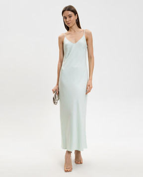 Allude Green silk maxi dress 26284004