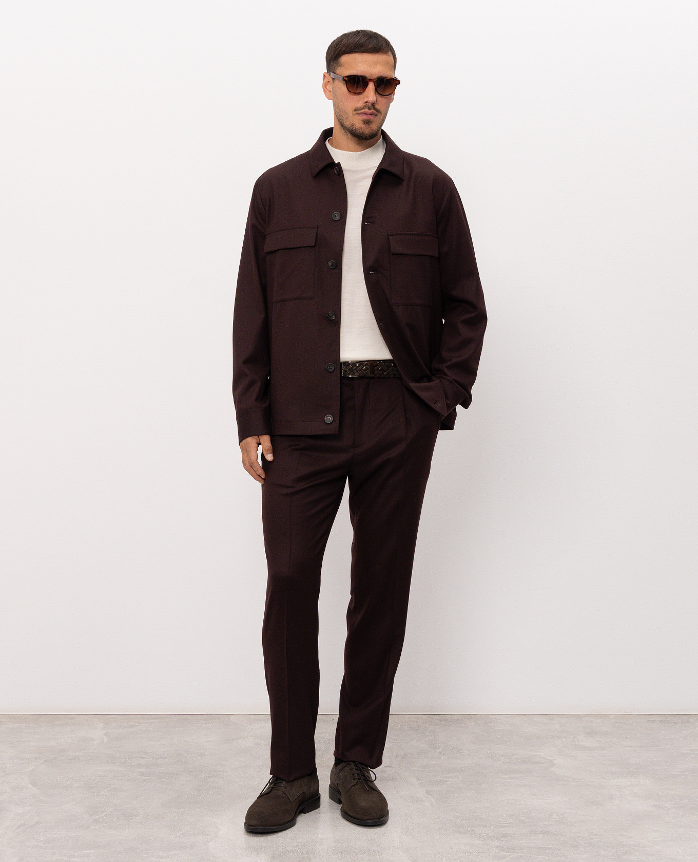 Burgundy wool pants Peserico 2