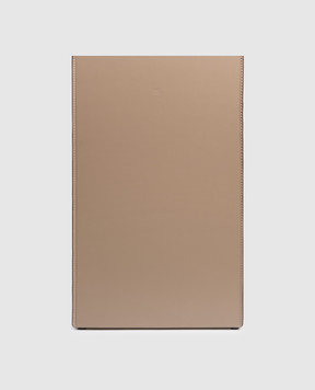Treesseci Beige leather laundry basket MERIDIEN MER63ATO
