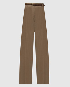 Max Mara Brown LAGO wool trousers MSTLAGO