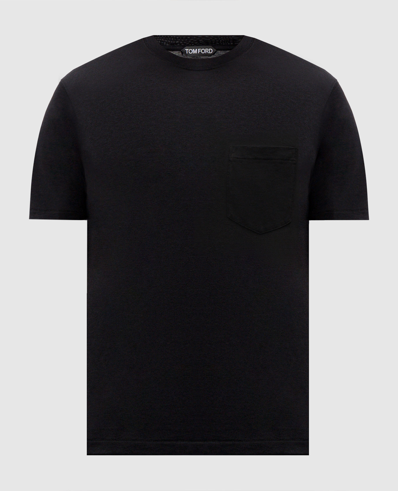 Black T-shirt with silk