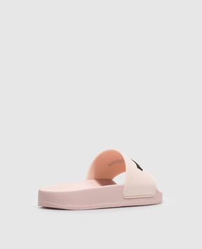 Palm Angels Pink sliders with textured logo PAWIU001MT001