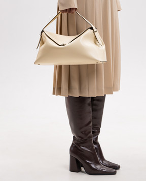 Toteme Ivory T-lock leather bag 241WAL956LE0025