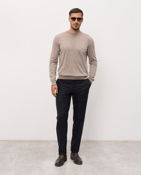 Stefano Ricci Beige wool, silk and cashmere jumper KE08004G01E26374