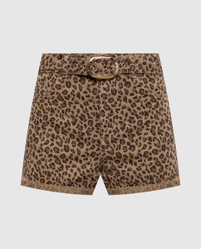 Twinset Brown leopard print shorts 261TP2641