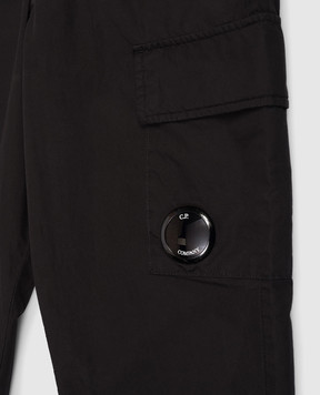 C.P. Company Children's black pants with logo patch CUP014LLC051014