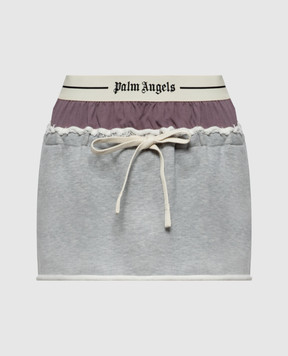 Palm Angels Gray mini skirt PAWCZ001FL001