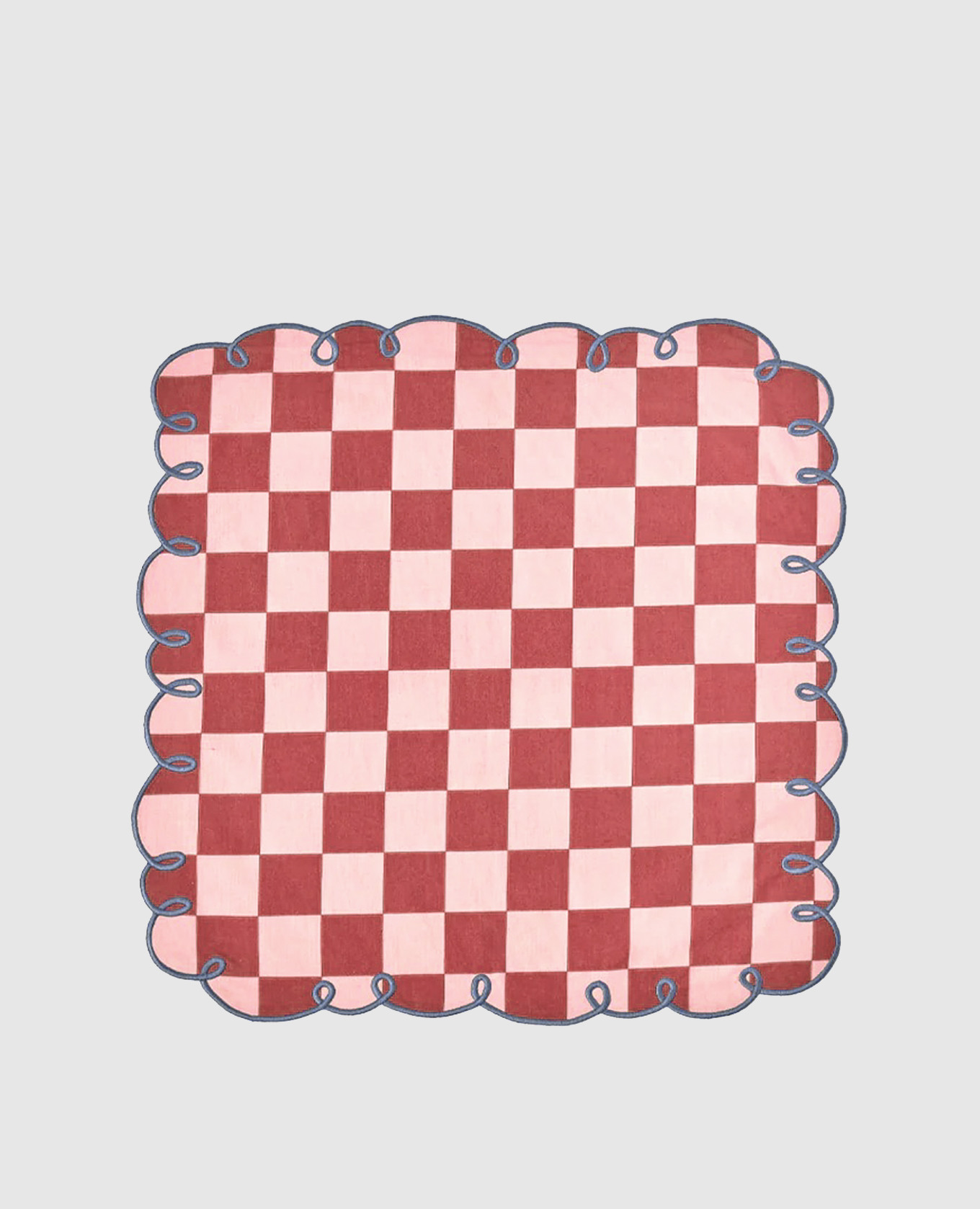 

Set of pink checkered serving napkins Bitossi Home