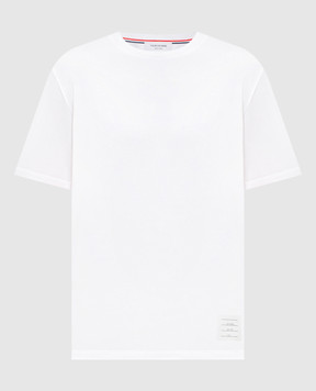 Thom Browne White T-shirt with logo MJS067A00042