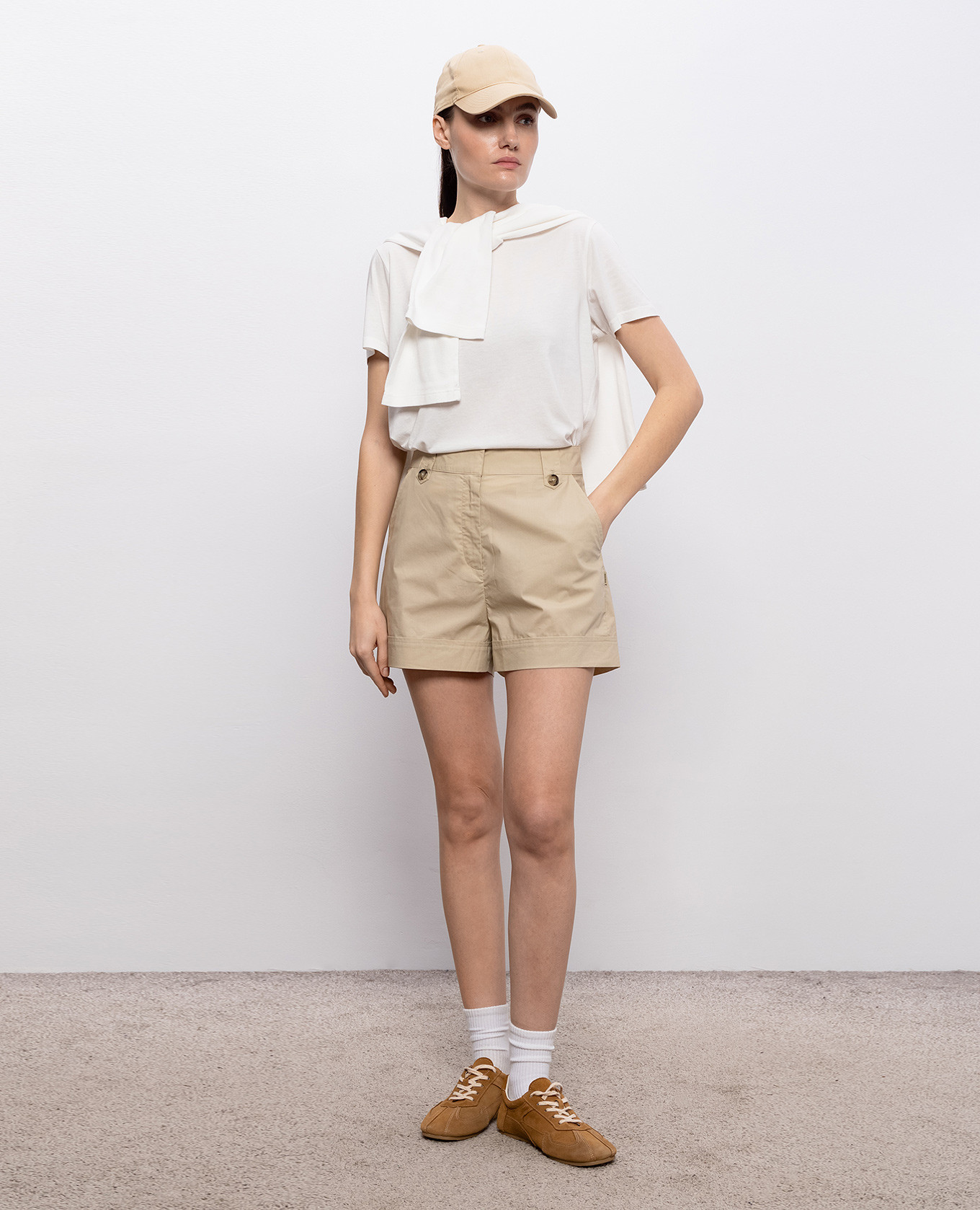 

Ivory T-shirt with logo print Woolrich, Beige