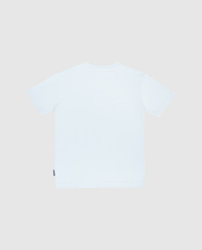 Palm Angels Children's blue T-shirt with logo PBAA003S26JER004