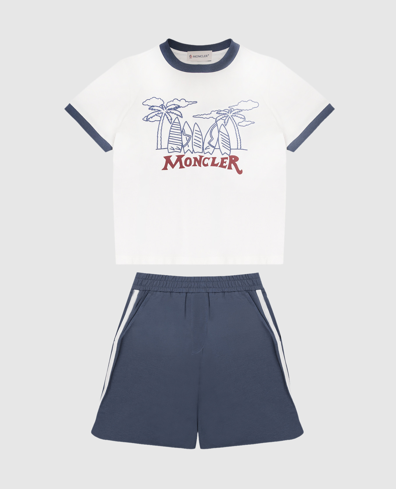 Children's blue suit with embroidery
