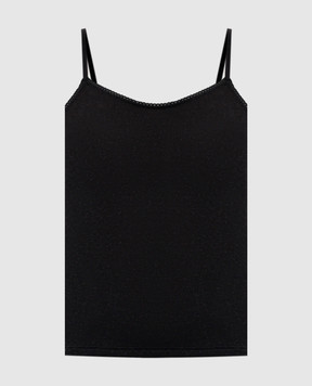 Momoni Airelle black top with lurex MOUN00356MO