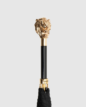 Pasotti Gold Lion black umbrella-cane OMIT479SCOTLAN513993