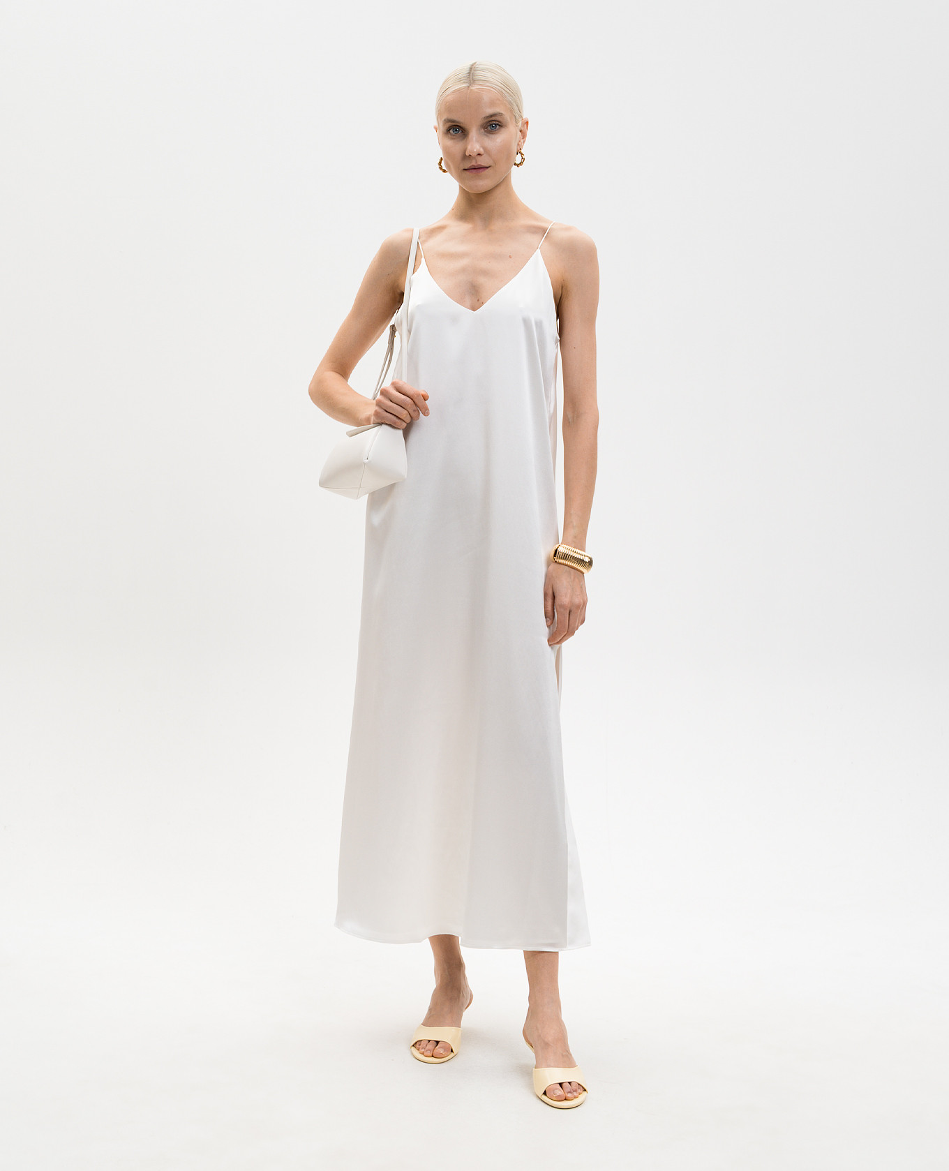 

White silk midi dress LISA YANG