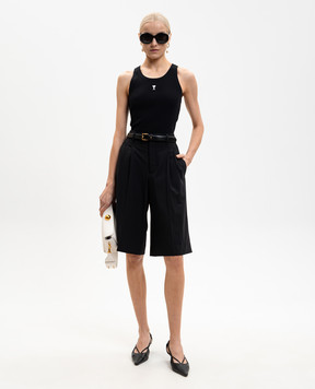 Ami Paris Black wool Bermuda shorts FSO827WV0194