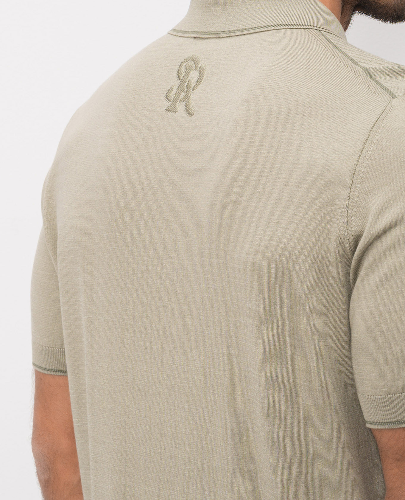 

Green polo with silk Stefano Ricci