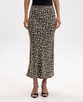 Max & Co AGENDA green printed midi skirt MCOAGENDA
