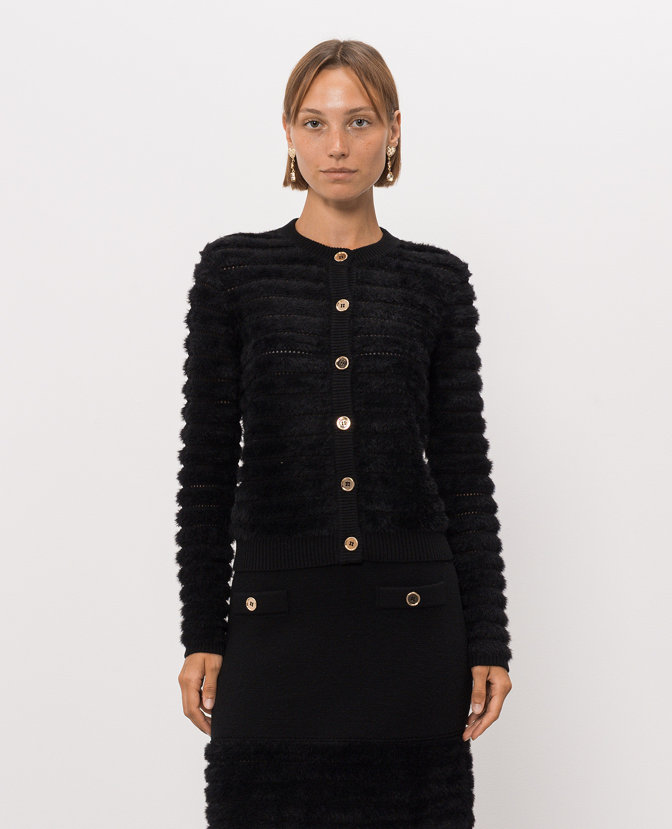 Black cardigan with wool Twinset 3
