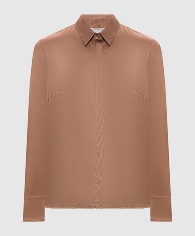 Brown silk blouse