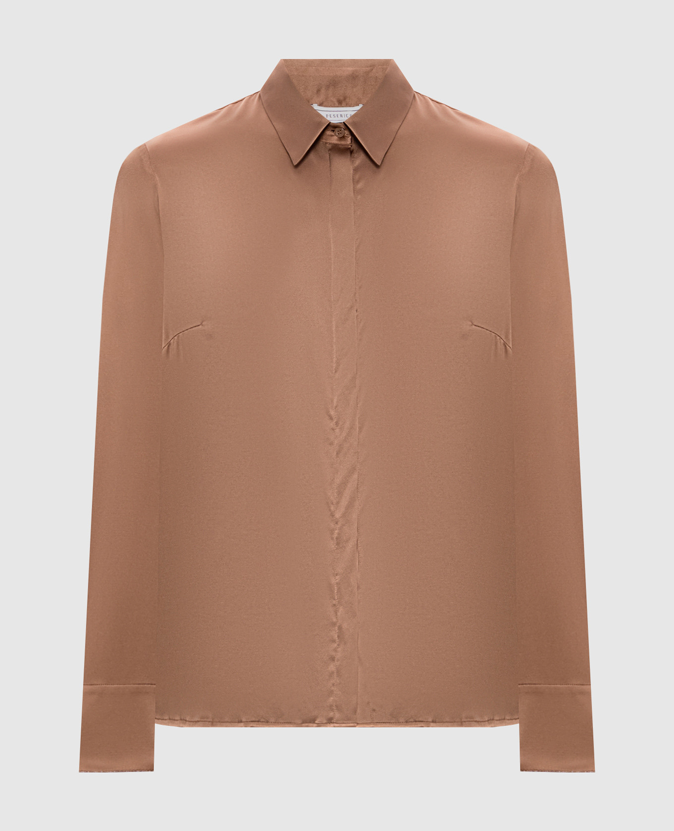 Brown silk blouse