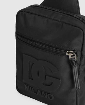 Dolce&Gabbana Children's black bag with DG monogram EM0142AU927