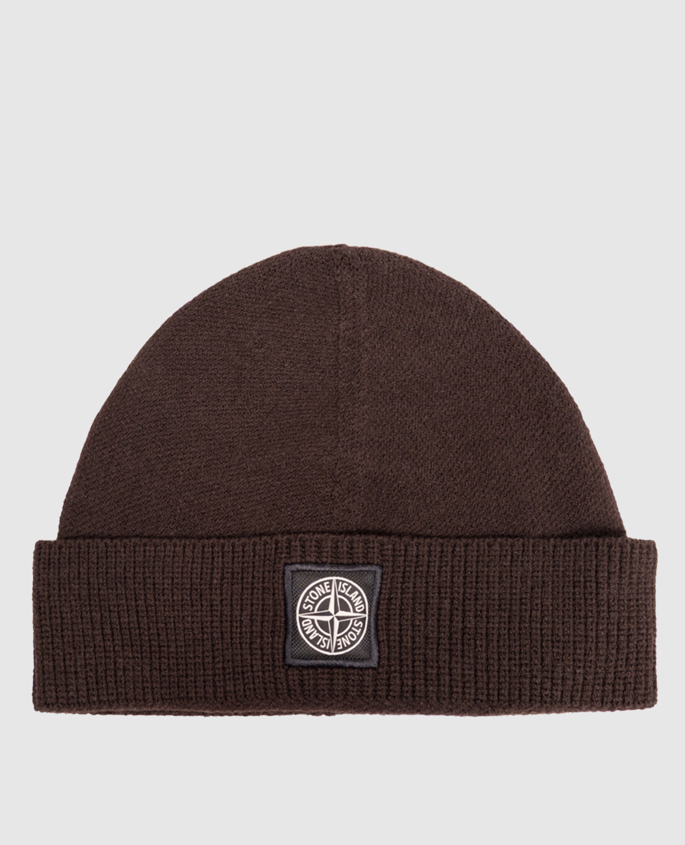 Brown beanie hat with wool