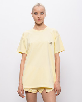 The Attico Yellow T-shirt with logo print 260WCT00353JJJ025PA