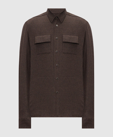 Brown wool shirt