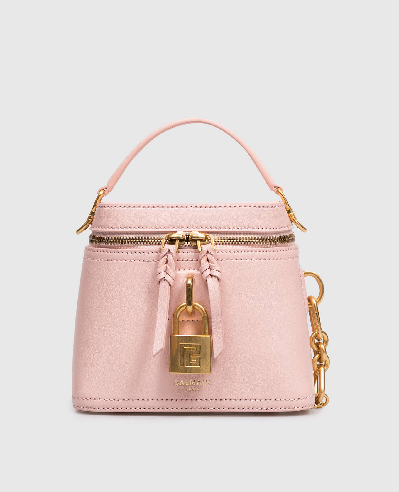 

Pulse Vanity Pink Leather Crossbody Bag Balmain