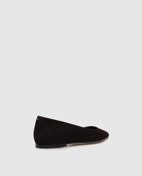 Aeyde Cassy dark brown suede ballet flats FLSNDP8FL130FW24953017