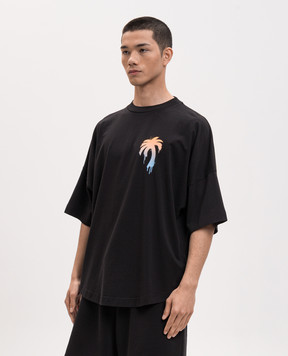 Palm Angels Black T-shirt I Love PA PMAA10BS26JER003