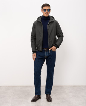 MooRER Dark brown down jacket ONIRO ONIROSTP