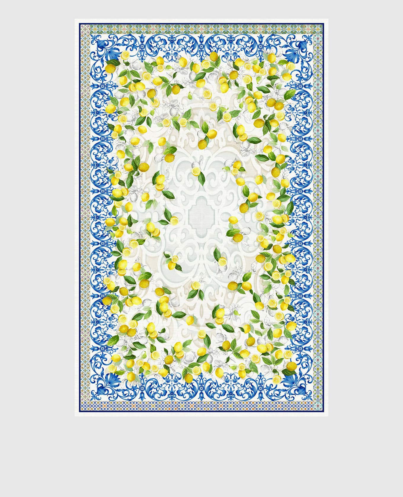 

White Cetara linen tablecloth TESSITURA TOSCANA TELERIE