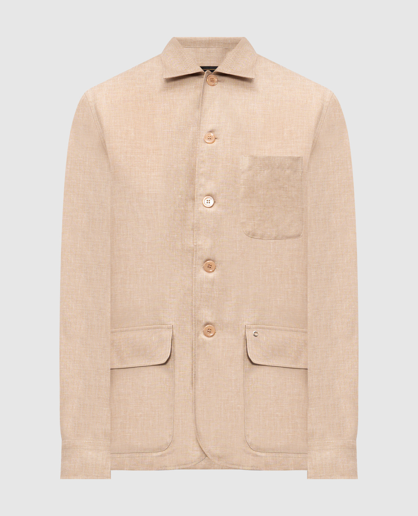 

Beige shirt made of linen, wool and silk Stefano Ricci