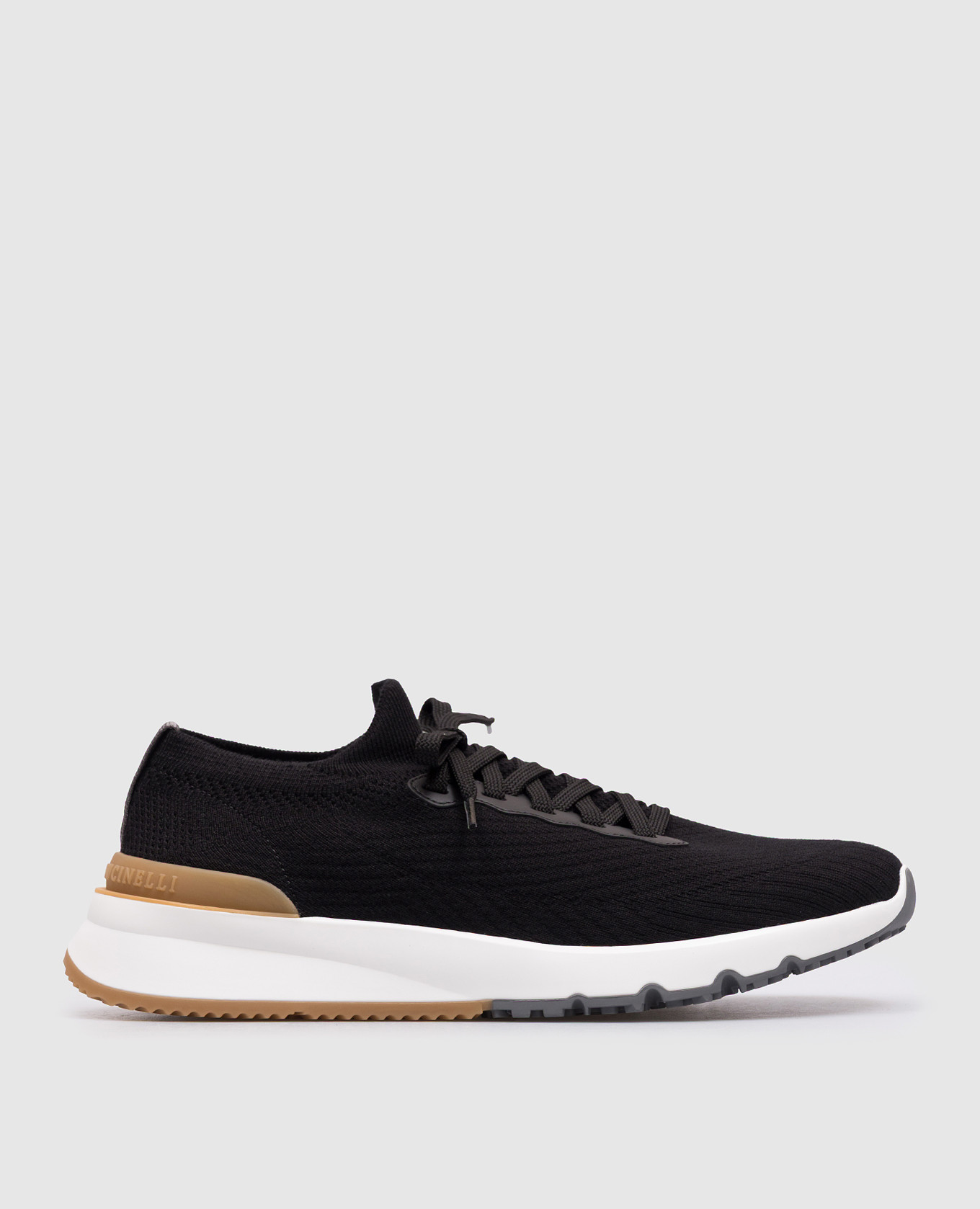 Black sneakers with logo