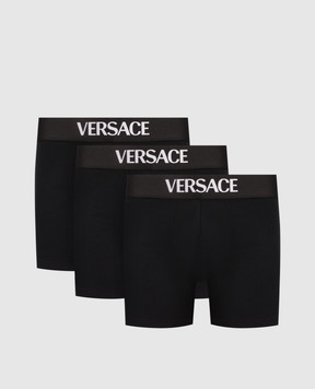 Versace Set of black boxer shorts 10209901A14783