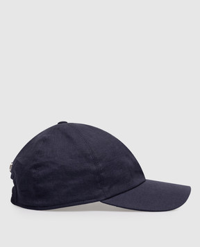 Bertolo Cashmere Blue linen cap 3012494