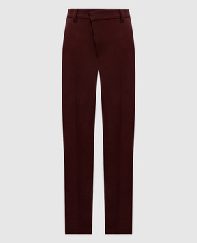 Brunello Cucinelli Burgundy wool pants MP553P9294