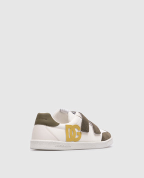 Dolce&Gabbana Children's white combination sneakers with DG monogram DA5254A42782736