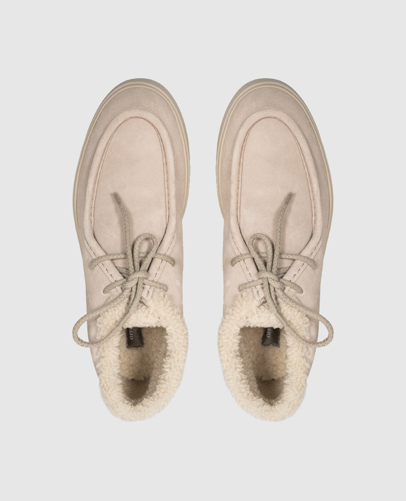 Beige suede deserts Frame on fur Officine Creative 4