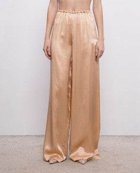 Ermanno Scervino Beige silk pants D482P764NXE